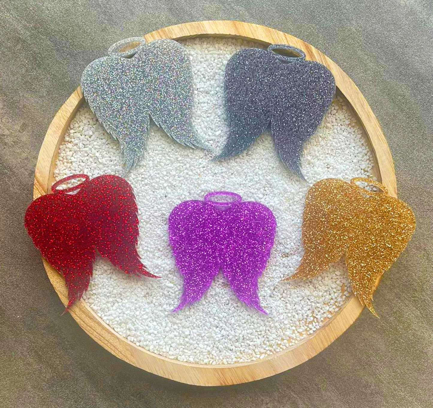 Glitter Acrylic Halo Wings