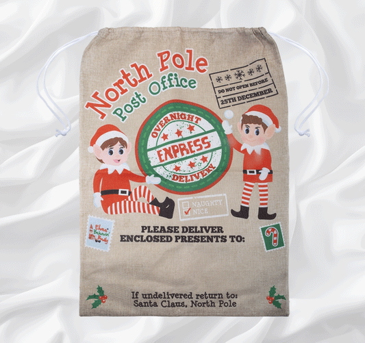 North Pole Elf Santa Sack